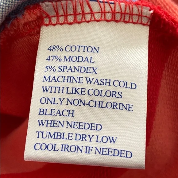 Southern Tide Striped Skiptide Pullover Fire Red Elbow Pads Rugby Size Large - Picture 11 of 15